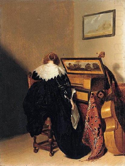 Lady Seated at Virginals, Pieter Codde